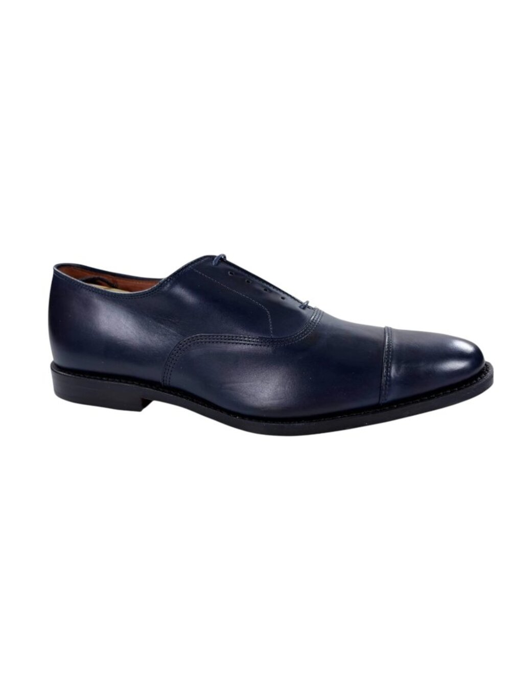 Allen Edmonds Park Avenue Cap-toe Oxford Dress Shoes Mens Size 11 D Navy NEW - Picture 4 of 10